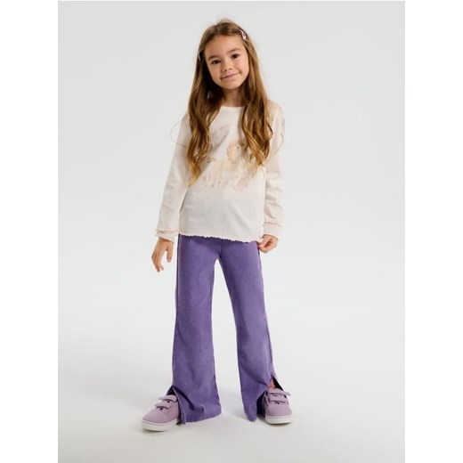 Sinsay - Legginsy flare z efektem sprania - fioletowy ze sklepu Sinsay w kategorii Spodnie dziewczęce - zdjęcie 187246208