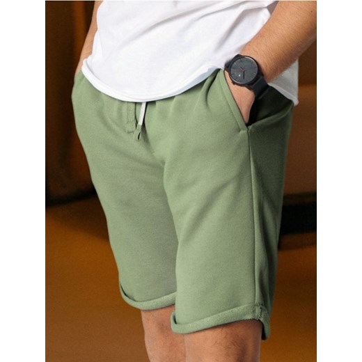 Sinsay - Szorty slim fit - zielony ze sklepu Sinsay w kategorii Spodenki męskie - zdjęcie 187247179