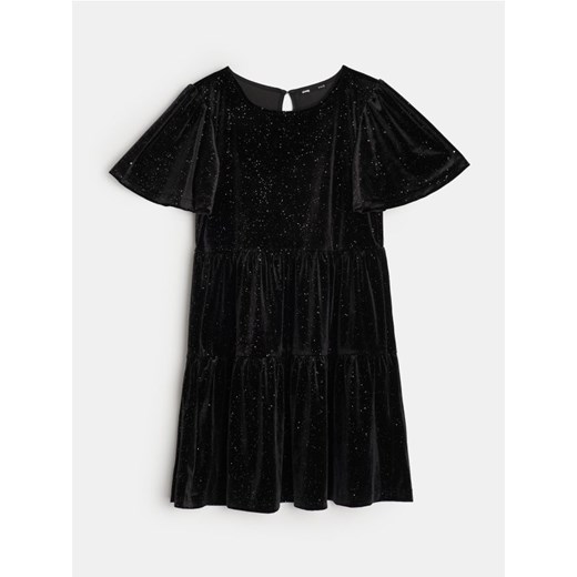 Sinsay - Sukienka bombka z połyskującą aplikacją - czarny ze sklepu Sinsay w kategorii Sukienki - zdjęcie 187247187