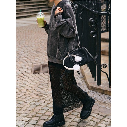 Sinsay - Sukienka maxi z ażurowym dołem - czarny ze sklepu Sinsay w kategorii Sukienki - zdjęcie 187247188