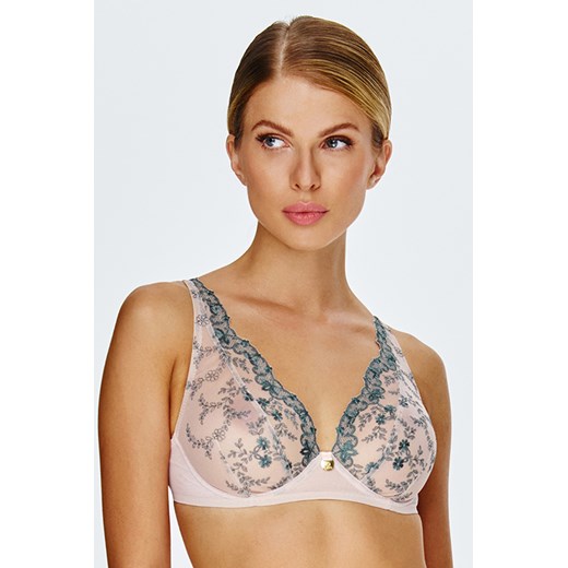 Biustonosz miękki Lupo 2552 pudrowy róż-turkus ze sklepu kontri.pl w kategorii Biustonosze - zdjęcie 187249955