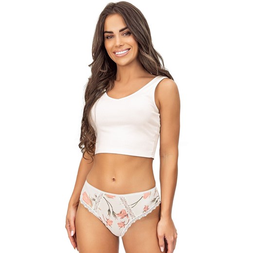 Donna figi damskie w kwiaty 231 Amaris, Kolor róż pudrowy-wzór, Rozmiar S, Donna ze sklepu Primodo w kategorii Majtki damskie - zdjęcie 187250848