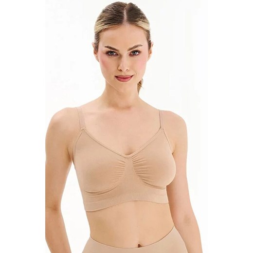 Bezszwowy biustonosz na ramiączkach beżowy Seamless Bra Shape S121, Kolor beżowy, Rozmiar L/XL, Gabriella - id: 220290 - marki Gabriella - 187250909 Bezszwowy biustonosz na ramiączkach beżowy Seamless Bra Shape S121, Kolor beżowy, Rozmiar L/XL, Gabriella ze sklepu Primodo w kategorii Biustonosze - zdjęcie 187250909