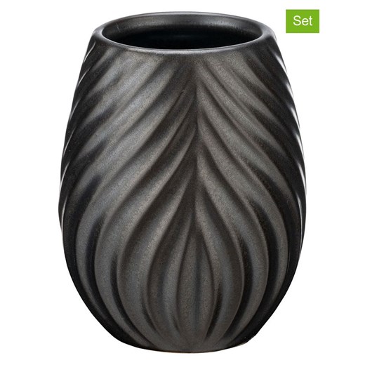 Wenko Kubki łazienkowe (2 szt.) "Idro" w kolorze antracytowym - wys. 10,5 x Ø 6,5 cm - id: 16973266 - marki Wenko - 187250997 Wenko Kubki łazienkowe (2 szt.) "Idro" w kolorze antracytowym - wys. 10,5 x Ø 6,5 cm ze sklepu Limango Polska w kategorii Dozowniki do mydła - zdjęcie 187250997