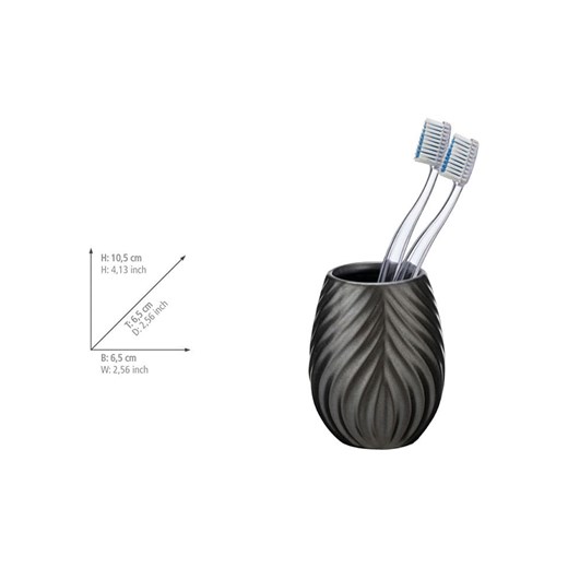 Wenko Kubki łazienkowe (2 szt.) &quot;Idro&quot; w kolorze antracytowym - wys. Wenko onesize promocja Limango Polska