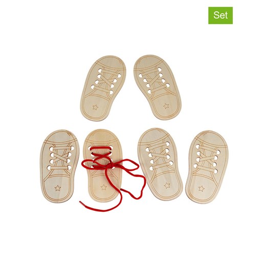 SUNNYSUE 6-częściowy zestaw: drewniane buty do przewlekania - 3+ - id: 17232787 - marki Sunnysue - 187251057 SUNNYSUE 6-częściowy zestaw: drewniane buty do przewlekania - 3+ ze sklepu Limango Polska w kategorii Zabawki - zdjęcie 187251057