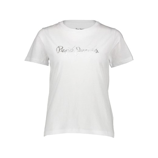 Pepe Jeans Koszulka w kolorze białym - id: 17696099 - marki Pepe Jeans - 187251236 Pepe Jeans Koszulka w kolorze białym ze sklepu Limango Polska w kategorii Bluzki damskie - zdjęcie 187251236