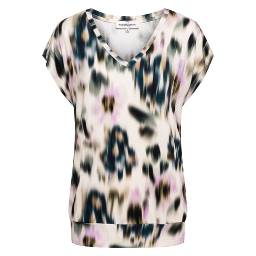 &Co Woman Koszulka "Lucia" w kolorze czarno-niebiesko-kremowym &co Woman S okazyjna cena Limango Polska