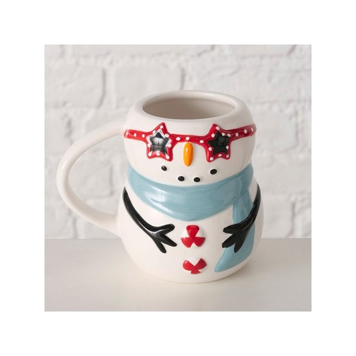 Boltze Kubek jumbo "Nievo" w kolorze biało-błękitno-czerwonym - 450 ml - id: 17801777 - marki Boltze - 187251485 Boltze Kubek jumbo "Nievo" w kolorze biało-błękitno-czerwonym - 450 ml ze sklepu Limango Polska w kategorii Naczynia - zdjęcie 187251485