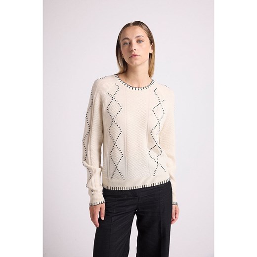 Maison Héritage Cashmere Kaszmirowy sweter w kolorze beżowym Maison Héritage Cashmere M promocyjna cena Limango Polska