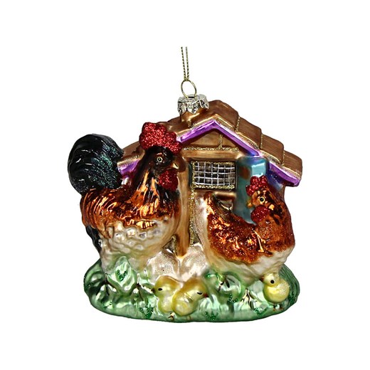 Kersten Ozdoba choinkowa &quot;Chicken Coop&quot; ze wzorem - wys. 12 cm ze sklepu Limango Polska w kategorii Dekoracje bożonarodzeniowe - zdjęcie 187252437