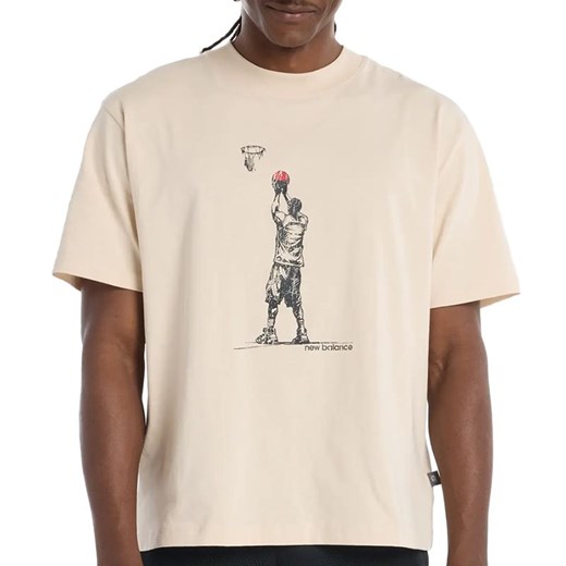 Koszulka męska New Balance MT53611BIS - beżowa - id: 3241350 - marki New Balance - 187253549 Koszulka męska New Balance MT53611BIS - beżowa ze sklepu streetstyle24.pl w kategorii T-shirty męskie - zdjęcie 187253549