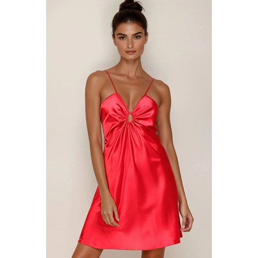Kamaria koszulka w kolorze czerwonym, Kolor czerwony, Rozmiar XS, DKaren ze sklepu Intymna w kategorii Koszule nocne - zdjęcie 187253577