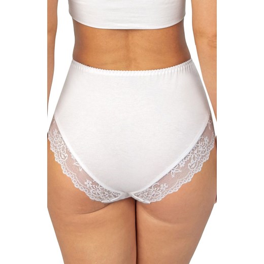 Donna bawełniane figi damskie z wysokim stanem pełne białe 238, Kolor biały, Rozmiar S, Donna ze sklepu Intymna w kategorii Majtki damskie - zdjęcie 187253647