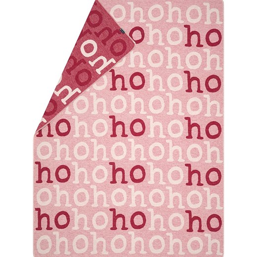 David Fussenegger Koc flanelowy &quot;Silvretta - Hohoho&quot; w kolorze jasnoróżowo-czerwonym ze sklepu Limango Polska w kategorii Tekstylia - zdjęcie 187255829