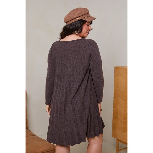 Curvy Lady Sukienka w kolorze ciemnobrązowym Curvy Lady 48/50 okazja Limango Polska