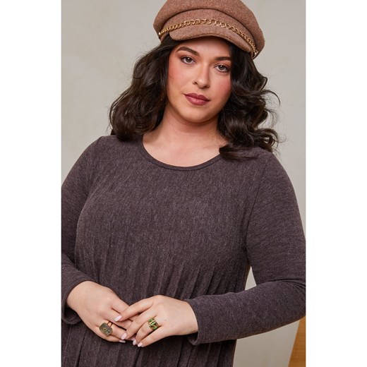 Curvy Lady Sukienka w kolorze ciemnobrązowym Curvy Lady 48/50 okazja Limango Polska