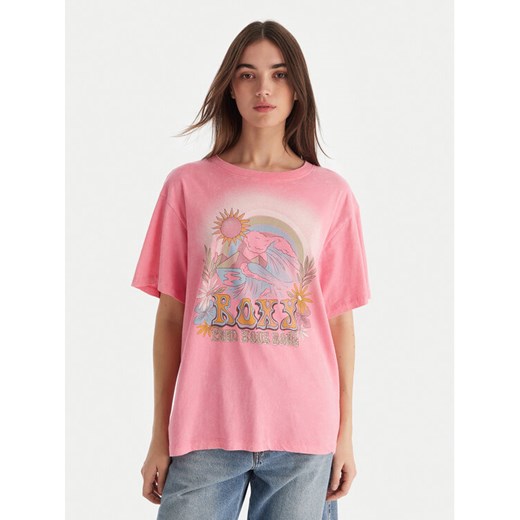 Roxy T-Shirt Sunnyoversize Optic Wash ERJZT06022 Różowy Oversize - id: 0000305649386 - marki ROXY - 187256677 Roxy T-Shirt Sunnyoversize Optic Wash ERJZT06022 Różowy Oversize ze sklepu MODIVO w kategorii Bluzki damskie - zdjęcie 187256677