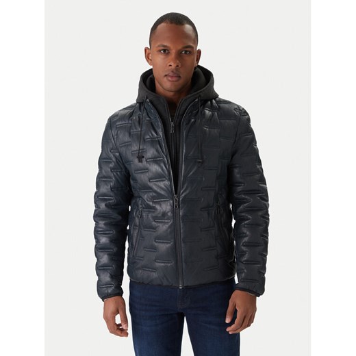 Milestone Kurtka skórzana MS Alonso 5310196 0715 Czarny Regular Fit ze sklepu MODIVO w kategorii Kurtki męskie - zdjęcie 187256716