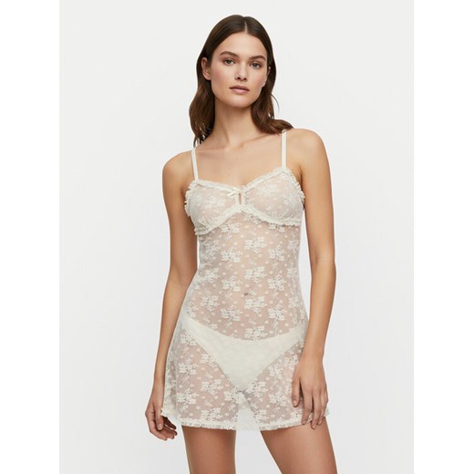 Hunkemöller Halka Darcy 302686 Beżowy Slim Fit ze sklepu MODIVO w kategorii Koszule nocne - zdjęcie 187256726