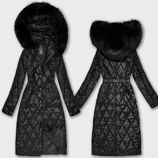 Pikowany płaszcz z kapturem Libland czarny (LD-7768) - id: 25783 - marki Goodlookin.pl - 187257379 Pikowany płaszcz z kapturem Libland czarny (LD-7768) ze sklepu goodlookin.pl w kategorii Płaszcze damskie - zdjęcie 187257379
