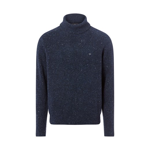 Fynch-Hatton Sweter z zawartością wełny i alpaki Mężczyźni granatowy marmurkowy ze sklepu vangraaf w kategorii Swetry męskie - zdjęcie 187257455