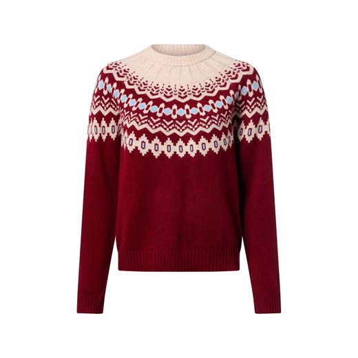 Marie Lund Damski sweter z dzianiny z zawartością merynosów Kobiety Wełna merino bordowy wzorzysty - id: 783125-0003-09900 - marki Marie Lund - 187257456 Marie Lund Damski sweter z dzianiny z zawartością merynosów Kobiety Wełna merino bordowy wzorzysty ze sklepu vangraaf w kategorii Swetry damskie - zdjęcie 187257456