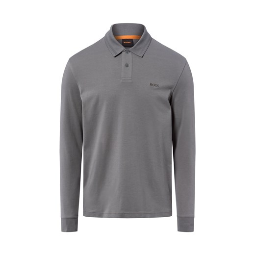BOSS Orange Męska koszulka polo - Interlock długa Mężczyźni Bawełna szary jednolity - id: 783190-0001-09900 - marki BOSS HUGO BOSS - 187257457 BOSS Orange Męska koszulka polo - Interlock długa Mężczyźni Bawełna szary jednolity ze sklepu vangraaf w kategorii T-shirty męskie - zdjęcie 187257457