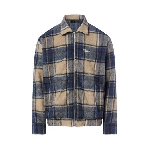 PEGADOR Bluza męska - Teros Mężczyźni Comfort Fit indygo w kratkę ze sklepu vangraaf w kategorii Kurtki męskie - zdjęcie 187257468