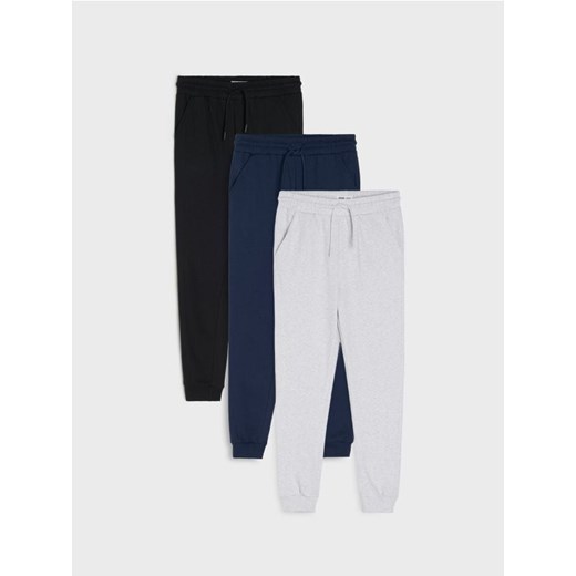 Sinsay - Spodnie jogger basic 3 pack - granatowy ze sklepu Sinsay w kategorii Spodnie chłopięce - zdjęcie 187259108