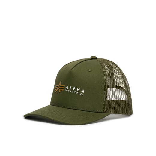 Czapka z daszkiem Alpha Industries Label 106901 Zielony ze sklepu eobuwie.pl w kategorii Czapki z daszkiem męskie - zdjęcie 187259319