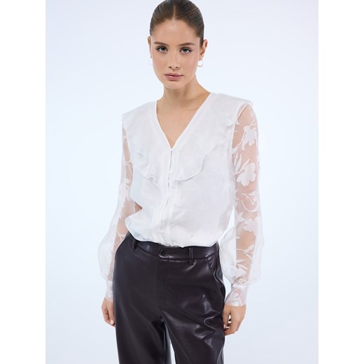 Mohito - Bluzka z ozdobnymi rękawami - biały Mohito 44 Mohito