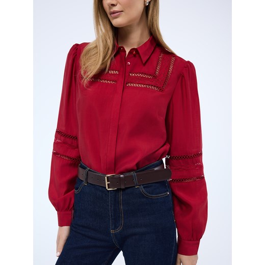 Mohito - Koszula z lyocellem - czerwony - id: 880GX-33X - marki Mohito - 187260136 Mohito - Koszula z lyocellem - czerwony ze sklepu Mohito w kategorii Koszule damskie - zdjęcie 187260136
