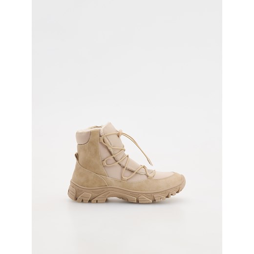 Reserved - Botki z ociepleniem - beżowy Reserved 39 wyprzedaż Reserved