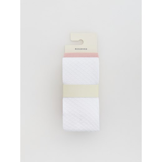 Reserved - Bawełniane rajstopy we wzory 2 pack - wielobarwny ze sklepu Reserved w kategorii Rajstopy dziecięce - zdjęcie 187260408