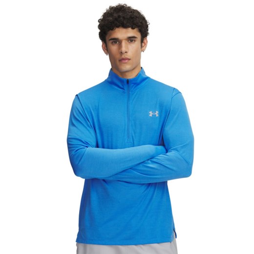 Męski longsleeve do biegania Under Armour UA Launch 1/4 ZIP - niebieski ze sklepu Sportstylestory.com w kategorii T-shirty męskie - zdjęcie 187260597