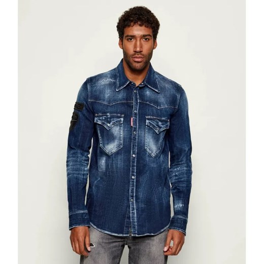 Dsquared2 Jeansowa koszula Ducati x Dsquared2 | Regular Fit - id: DQ255M000037470 - marki Dsquared2 - 187260807 Dsquared2 Jeansowa koszula Ducati x Dsquared2 | Regular Fit ze sklepu Gomez Fashion Store w kategorii Koszule męskie - zdjęcie 187260807