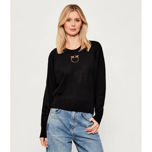 Pinko Wełniany sweter LANZAROTE | Relaxed fit - id: PI254W000126099 - marki Pinko - 187260827 Pinko Wełniany sweter LANZAROTE | Relaxed fit ze sklepu Gomez Fashion Store w kategorii Swetry damskie - zdjęcie 187260827