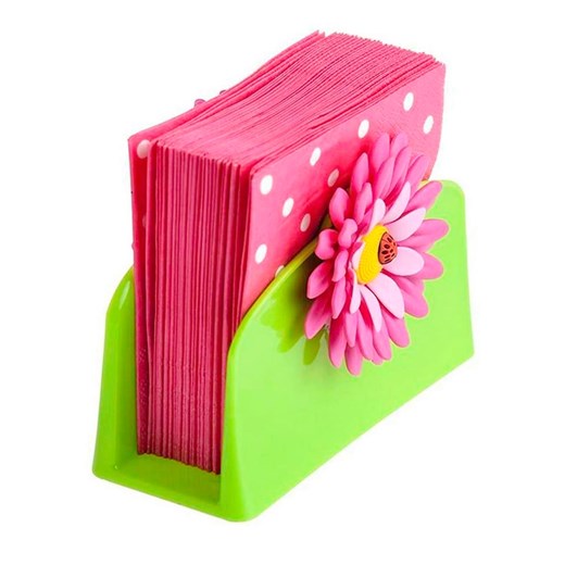 Vigar Uchwyt "Flower power" w kolorze zielono-różowym na serwetki - 14 x 10 x 6 cm - id: 17540546 - marki Vigar - 187262019 Vigar Uchwyt "Flower power" w kolorze zielono-różowym na serwetki - 14 x 10 x 6 cm ze sklepu Limango Polska w kategorii Akcesoria kuchenne - zdjęcie 187262019