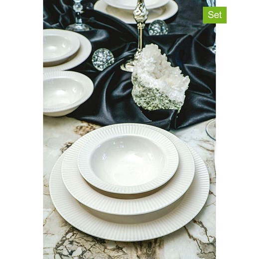 Hermia 24-częściowy zestaw w kolorze białym - id: 17659860 - marki Hermia - 187262116 Hermia 24-częściowy zestaw w kolorze białym ze sklepu Limango Polska w kategorii Naczynia - zdjęcie 187262116