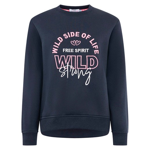 Zwillingsherz Bluza "Wild Side" w kolorze granatowym - id: 17688468 - marki Zwillingsherz - 187262138 Zwillingsherz Bluza "Wild Side" w kolorze granatowym ze sklepu Limango Polska w kategorii Bluzy damskie - zdjęcie 187262138