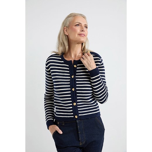 Josephine & Co Kardigan "Avery" w kolorze granatowo-białym - id: 17745235 - marki Josephine & Co - 187262237 Josephine & Co Kardigan "Avery" w kolorze granatowo-białym ze sklepu Limango Polska w kategorii Swetry damskie - zdjęcie 187262237