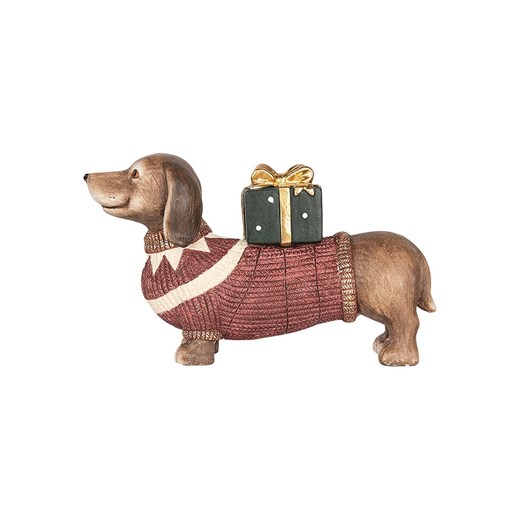 Clayre &amp; Eef Dekoracja w kolorze czerwono-jasnobrązowym - 47 x 28 x 14 cm ze sklepu Limango Polska w kategorii Dekoracje - zdjęcie 187262328