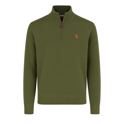 U.S. Polo Assn. Sweter w kolorze oliwkowym XXL Limango Polska promocyjna cena