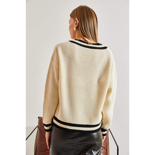 Bianco Lucci Sweter w kolorze beżowym Bianco Lucci onesize okazja Limango Polska