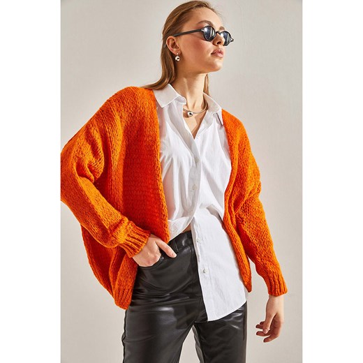 Bianco Lucci Kardigan w kolorze pomarańczowym Bianco Lucci onesize okazja Limango Polska