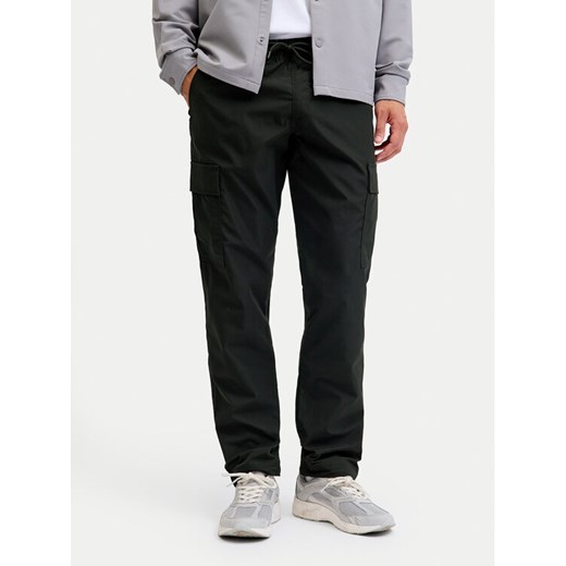 Jack & Jones Spodnie materiałowe Kane 12278911 Czarny Relaxed Fit ze sklepu MODIVO w kategorii Spodnie męskie - zdjęcie 187264036
