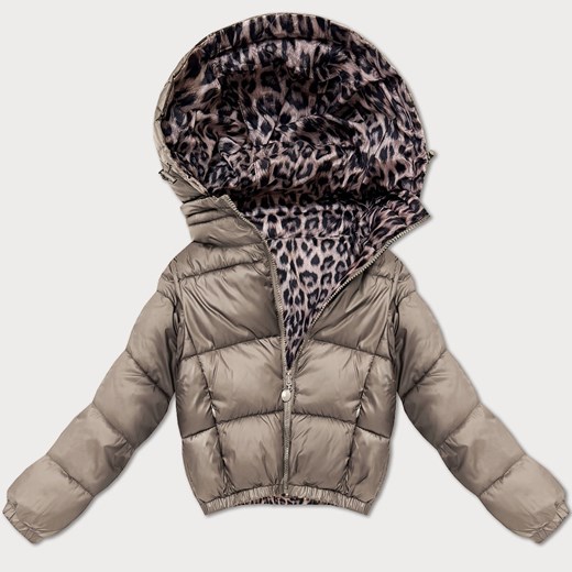Dwustronna krótka kurtka damska Minority beżowa panterka (M6-6001-62) - id: 25815 - marki Goodlookin.pl - 187264577 Dwustronna krótka kurtka damska Minority beżowa panterka (M6-6001-62) ze sklepu goodlookin.pl w kategorii Kurtki damskie - zdjęcie 187264577