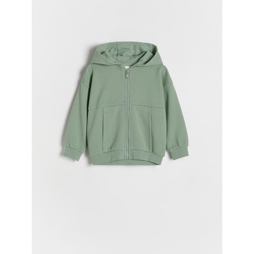 Reserved - Rozpinana bluza z kapturem - zielony Reserved 110 (4-5 lat) okazyjna cena Reserved