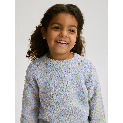 Reserved - Wielokolorowy sweter - lawendowy ze sklepu Reserved w kategorii Swetry dziewczęce - zdjęcie 187264805